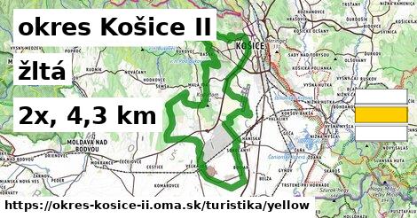 okres Košice II Turistické trasy žltá 
