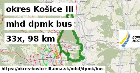 okres Košice III Doprava dpmk bus