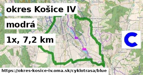 okres Košice IV Cyklotrasy modrá 