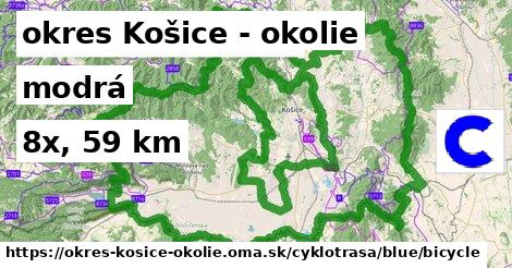 okres Košice - okolie Cyklotrasy modrá bicycle