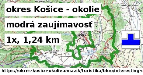 okres Košice - okolie Turistické trasy modrá zaujímavosť