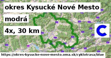 okres Kysucké Nové Mesto Cyklotrasy modrá 