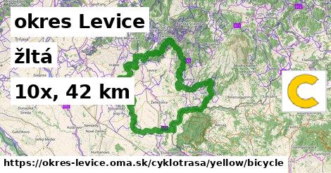 okres Levice Cyklotrasy žltá bicycle