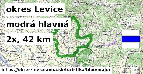 okres Levice Turistické trasy modrá hlavná