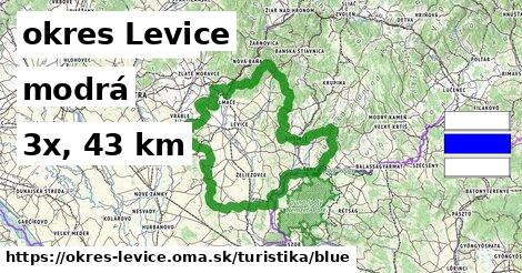 okres Levice Turistické trasy modrá 