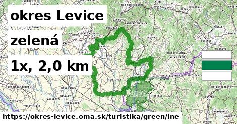 okres Levice Turistické trasy zelená iná