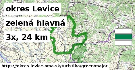 okres Levice Turistické trasy zelená hlavná