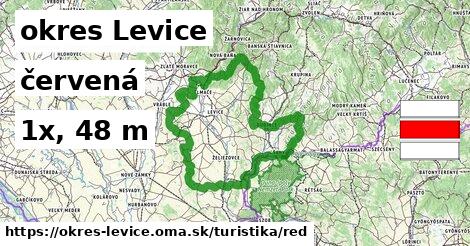 okres Levice Turistické trasy červená 