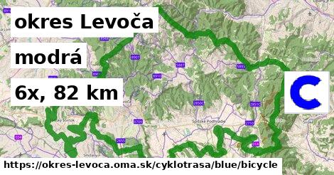 okres Levoča Cyklotrasy modrá bicycle