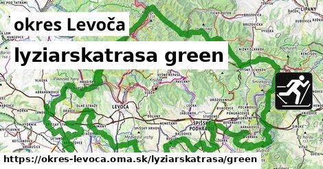 okres Levoča Lyžiarske trasy zelená 