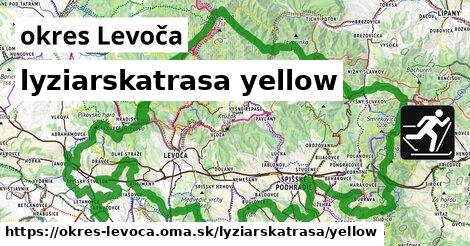 okres Levoča Lyžiarske trasy žltá 