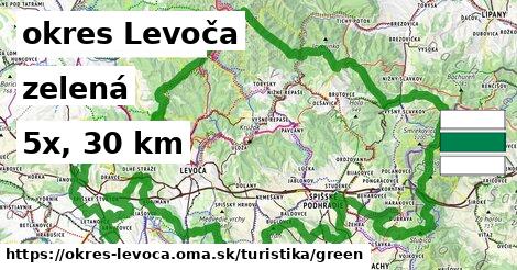 okres Levoča Turistické trasy zelená 