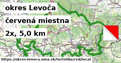 okres Levoča Turistické trasy červená miestna