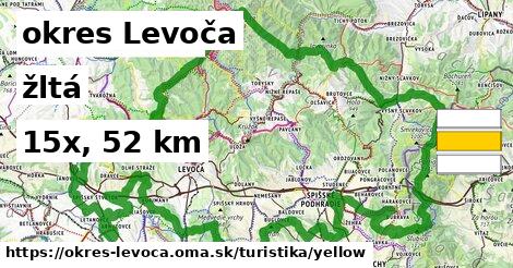 okres Levoča Turistické trasy žltá 