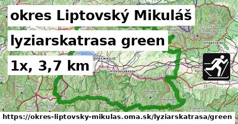 okres Liptovský Mikuláš Lyžiarske trasy zelená 
