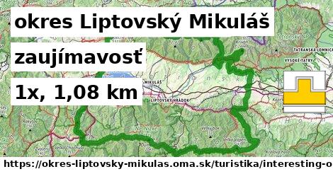 okres Liptovský Mikuláš Turistické trasy zaujímavosť 