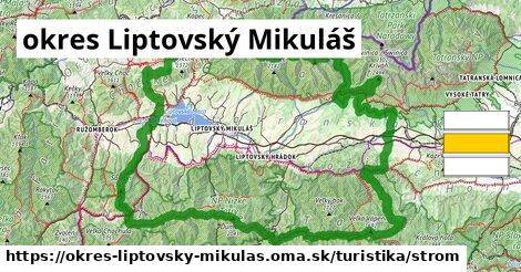 okres Liptovský Mikuláš Turistické trasy strom 