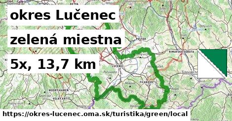 okres Lučenec Turistické trasy zelená miestna