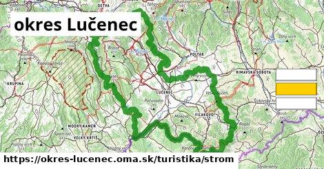 okres Lučenec Turistické trasy strom 