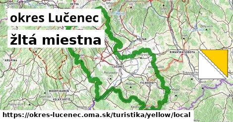 okres Lučenec Turistické trasy žltá miestna