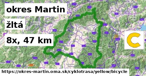 okres Martin Cyklotrasy žltá bicycle