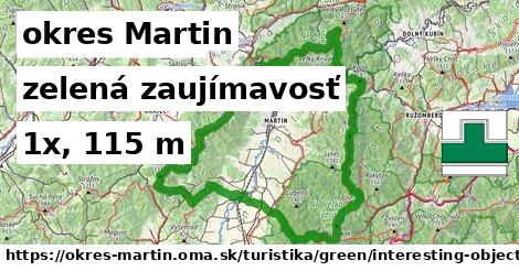 okres Martin Turistické trasy zelená zaujímavosť