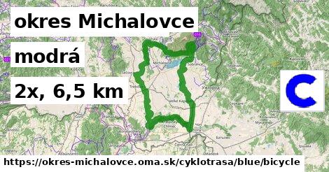 okres Michalovce Cyklotrasy modrá bicycle