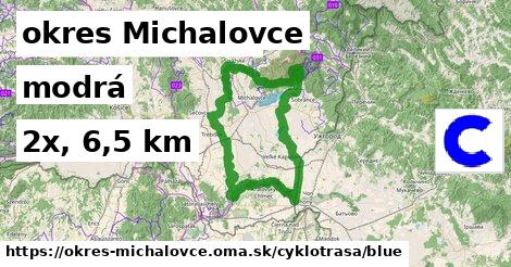 okres Michalovce Cyklotrasy modrá 