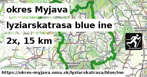 okres Myjava Lyžiarske trasy modrá iná
