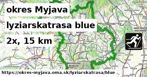 okres Myjava Lyžiarske trasy modrá 