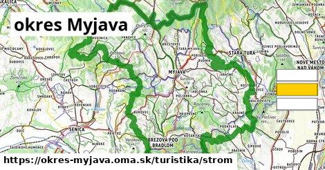 okres Myjava Turistické trasy strom 