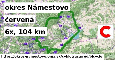 okres Námestovo Cyklotrasy červená bicycle