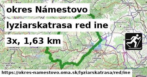 okres Námestovo Lyžiarske trasy červená iná