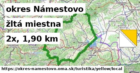 okres Námestovo Turistické trasy žltá miestna