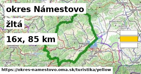 okres Námestovo Turistické trasy žltá 