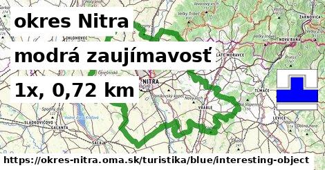 okres Nitra Turistické trasy modrá zaujímavosť