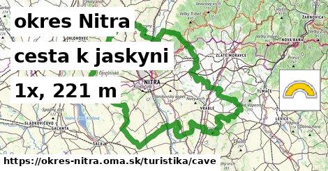 okres Nitra Turistické trasy cesta k jaskyni 