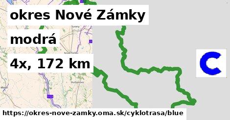 okres Nové Zámky Cyklotrasy modrá 