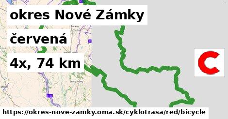 okres Nové Zámky Cyklotrasy červená bicycle