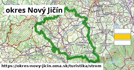 okres Nový Jičín Turistické trasy strom 