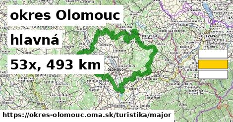 okres Olomouc Turistické trasy hlavná 