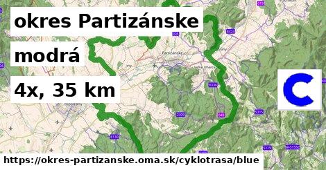 okres Partizánske Cyklotrasy modrá 