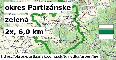 okres Partizánske Turistické trasy zelená iná