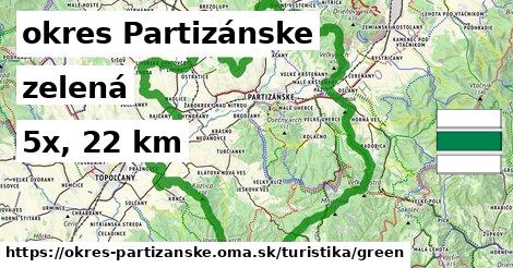 okres Partizánske Turistické trasy zelená 