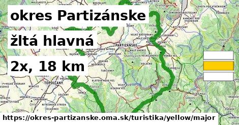 okres Partizánske Turistické trasy žltá hlavná