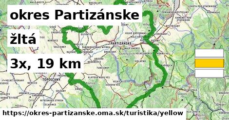 okres Partizánske Turistické trasy žltá 