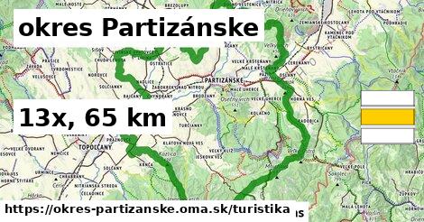 okres Partizánske Turistické trasy  