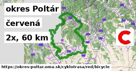 okres Poltár Cyklotrasy červená bicycle