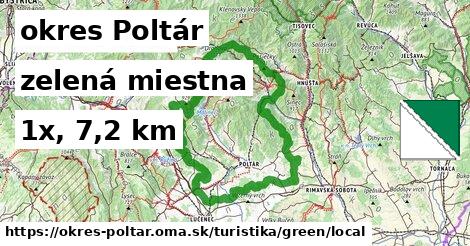 okres Poltár Turistické trasy zelená miestna