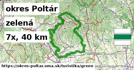 okres Poltár Turistické trasy zelená 